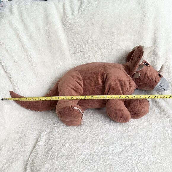 Ikea Jattelik Triceratops Dinosaur Brown 18" Plush Stuffed Animal Toy Cut Tag - Picture 4 of 4